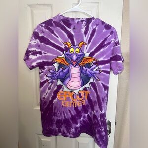 Disney Figment Purple Tie Dye Epcot Center T-shirt Size Small adult